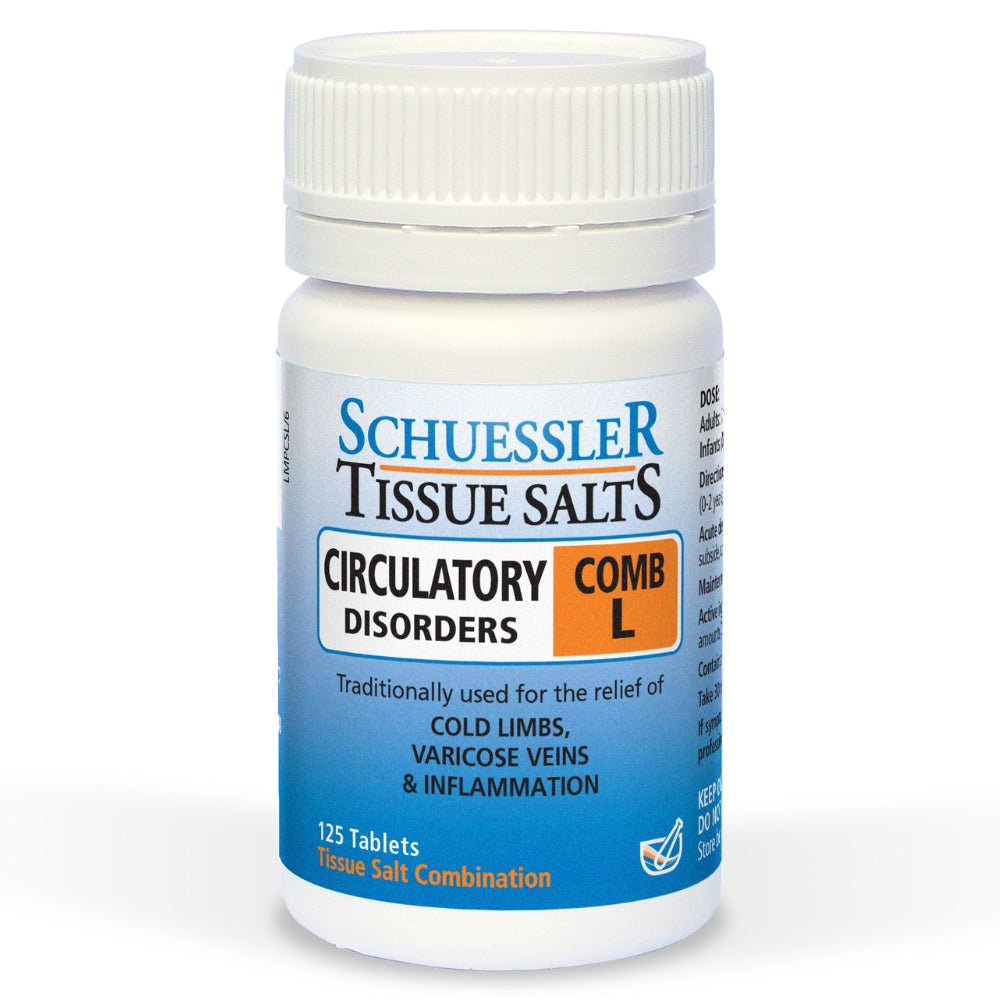 Schuessler Tissue Salts L - Circulatory Disorders Tablets image 0