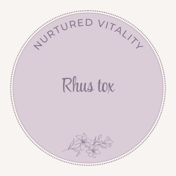 Nurtured Vitality Rhus tox