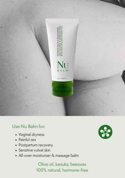 NuBalm women's personal lubricant and massage balm 